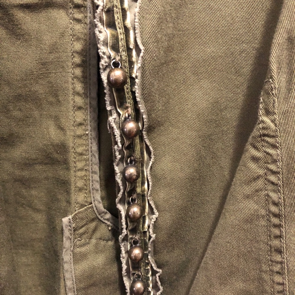 JCrew olive green embellished blazer - Picture 2 of 8